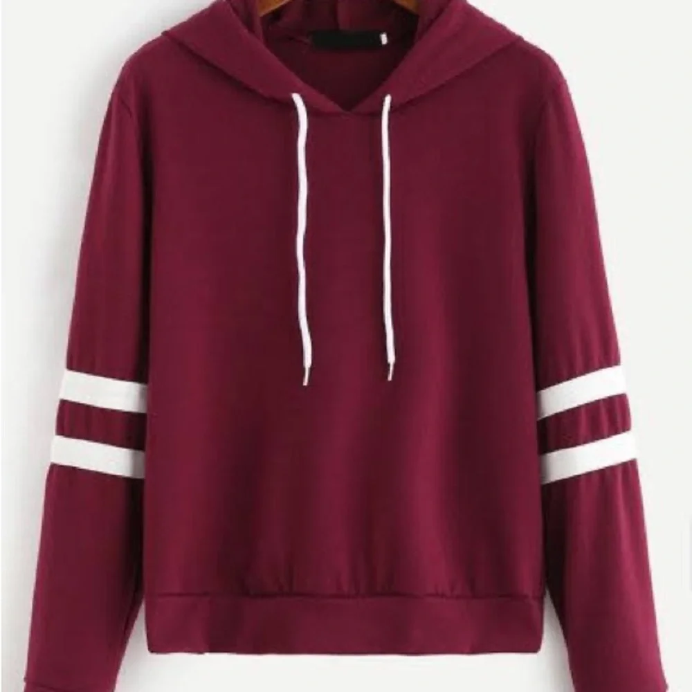 Forever 21 XXI Maroon Varsity Hoodie Sweatshirt Size S - Picture 3 of 6